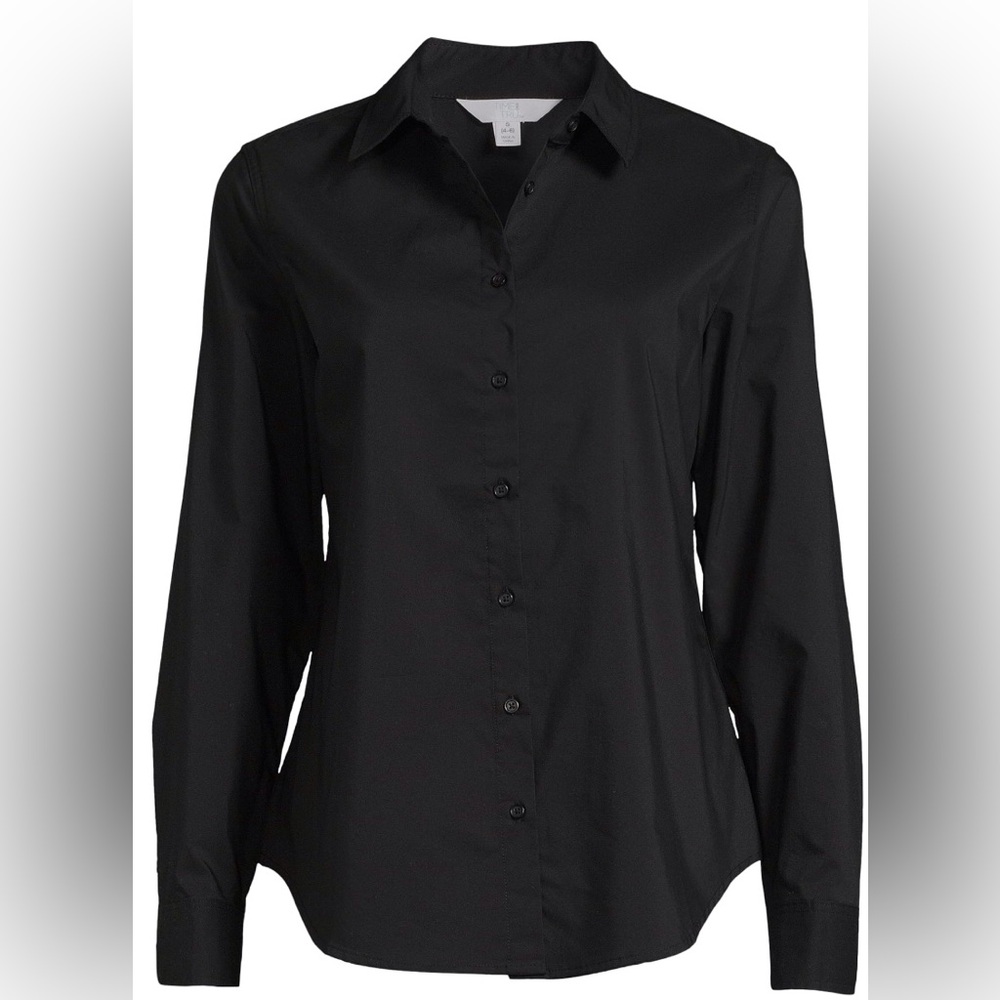Time and Tru Women's Long Sleeve Button Down Shirt